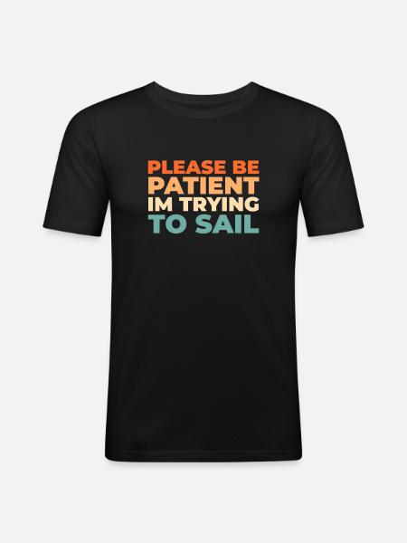 Sailing, Sailing, Sailboat, Navigation - Men's Slim Fit T-Shirt - black