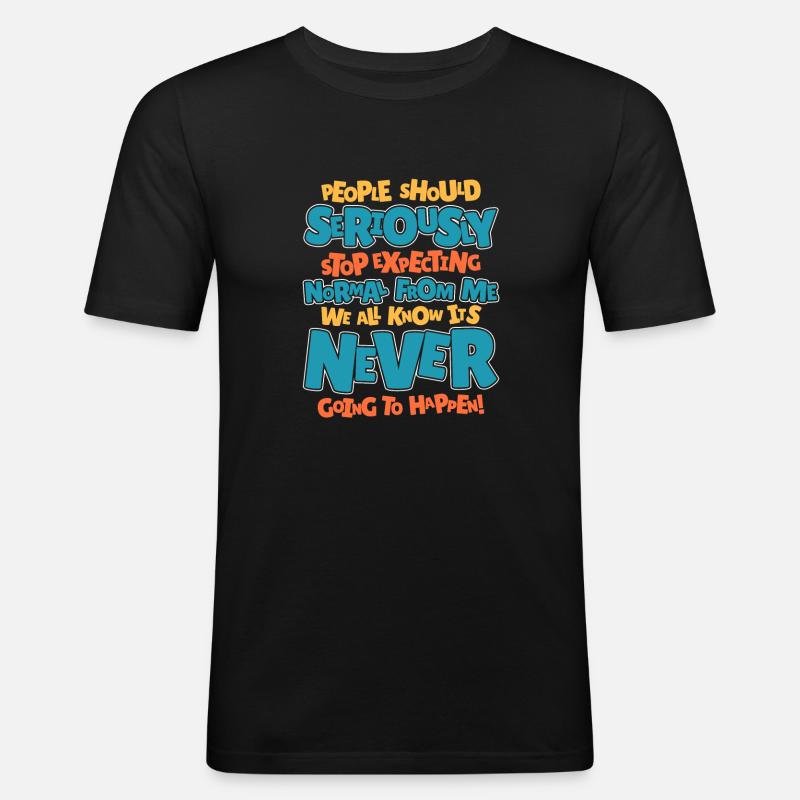 Schwarzer Humor - Männer Slim Fit T-Shirt - Schwarz