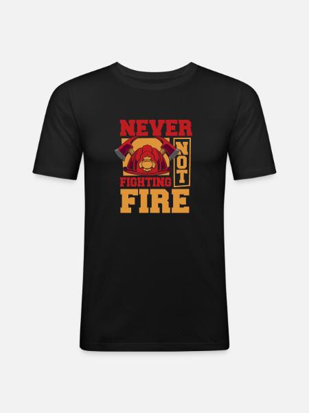 Fireman - Men's Slim Fit T-Shirt - black