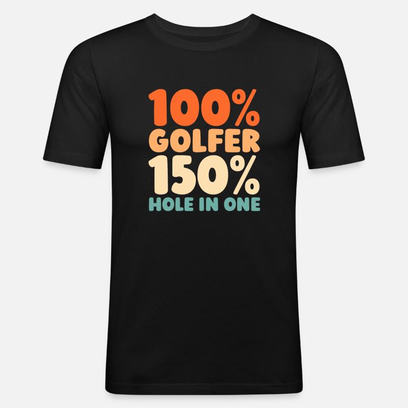 Golf Golfeurs Golfeurs - T-shirt près du corps Homme - noir