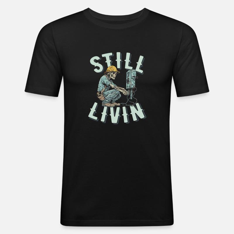 Electrician, Electronics Technician - Men's Slim Fit T-Shirt - black