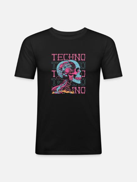 Techno Raver - Men's Slim Fit T-Shirt - black