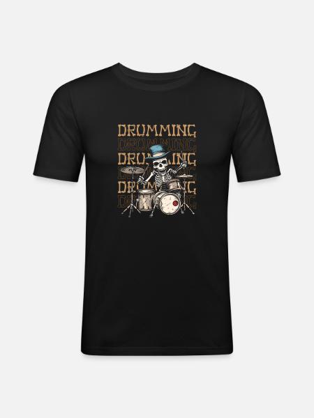 Drums Drummer Drummer - Men's Slim Fit T-Shirt - black