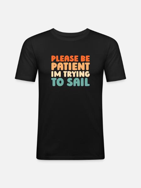 Sailing, Sailing, Sailboat, Navigation - Men's Slim Fit T-Shirt - black