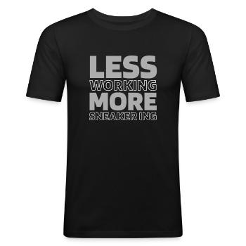 Sneakers - Men's Slim Fit T-Shirt - black - Front - Nik (191cm)