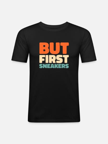Sneakers - Men's Slim Fit T-Shirt - black