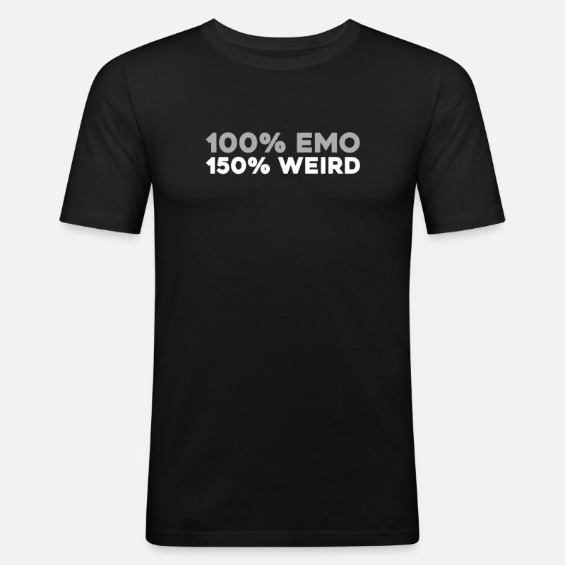 Emo Gothic - Männer Slim Fit T-Shirt - Schwarz