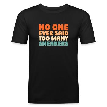 Sneakers - Men's Slim Fit T-Shirt - black - Front - Nik (191cm)
