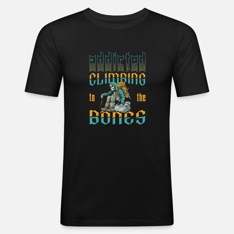Klettern Kletterer - Männer Slim Fit T-Shirt - Schwarz