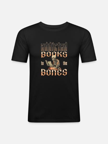 Book Bookworm Bookworm - Men's Slim Fit T-Shirt - black