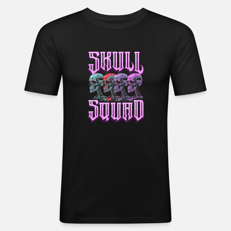 Techno Raver - Männer Slim Fit T-Shirt - Schwarz