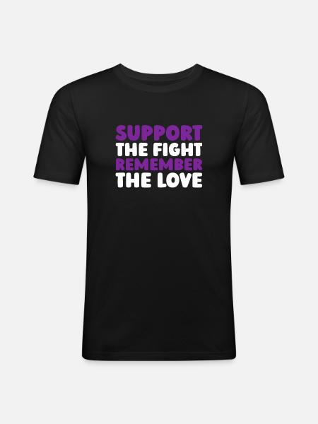 Alzheimer's Alzheimer's Support - Men's Slim Fit T-Shirt - black