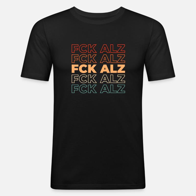 Alzheimer - Männer Slim Fit T-Shirt - Schwarz