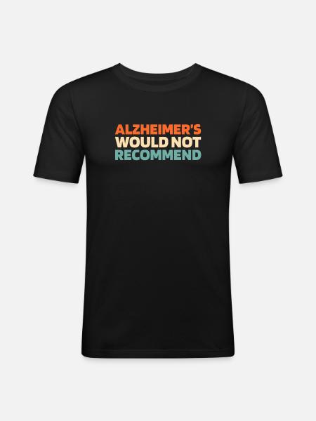 Alzheimer Funny Alzheimers Support - Men's Slim Fit T-Shirt - black