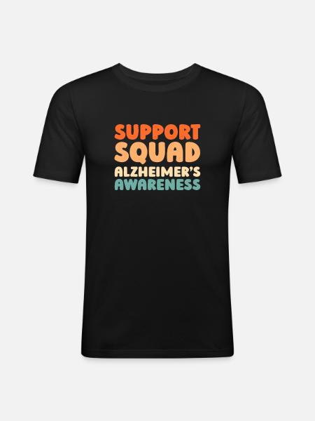 Alzheimer's Alzheimer's Support - Men's Slim Fit T-Shirt - black
