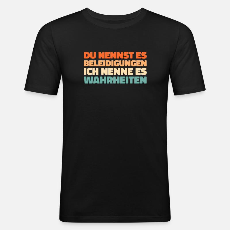 Schwarzer Humor - Männer Slim Fit T-Shirt - Schwarz