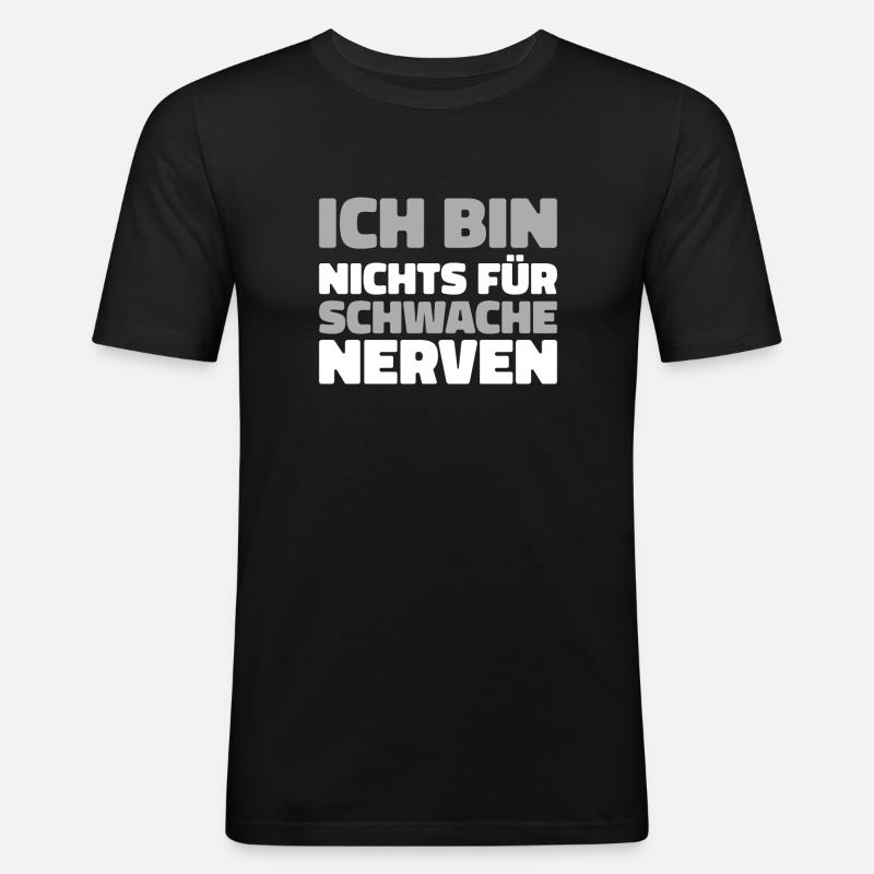 Schwarzer Humor - Männer Slim Fit T-Shirt - Schwarz