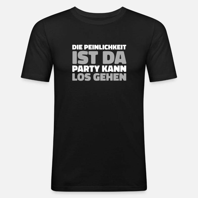Schwarzer Humor - Männer Slim Fit T-Shirt - Schwarz