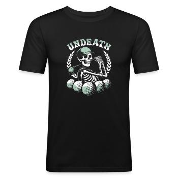 Golf Golfer Golfing Skeleton Undeath - Men's Slim Fit T-Shirt - black - Front - Nik (191cm)