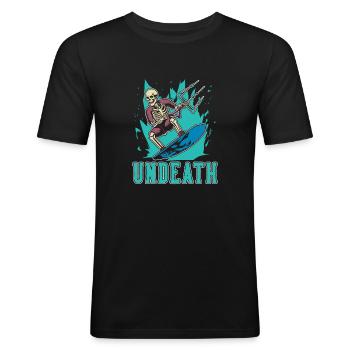 Kitesurfer Kitesurfen Kiten Kitesurfing Undeath - Men's Slim Fit T-Shirt - black - Front - Nik (191cm)