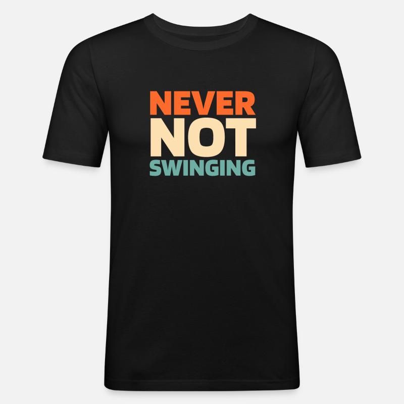 Kettlebell - Männer Slim Fit T-Shirt - Schwarz