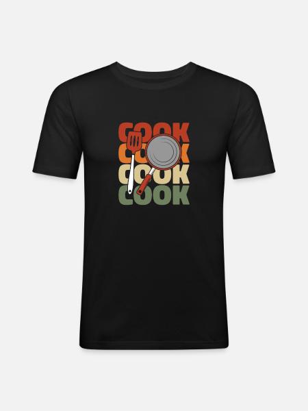 Cook Cooking - Men's Slim Fit T-Shirt - black