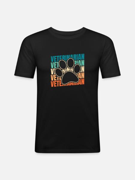 Veterinarian Veterinarian - Men's Slim Fit T-Shirt - black