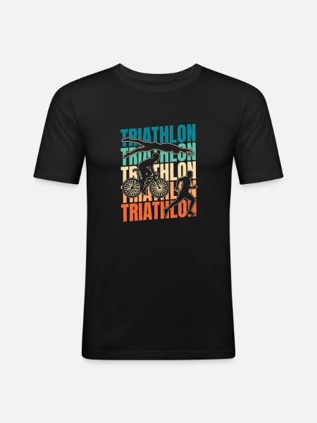 Triathlon Triathlete - Men's Slim Fit T-Shirt - black