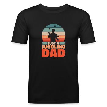 Juggling Juggler Dad Just A Juggling Dad - Men's Slim Fit T-Shirt - black - Front - Nik (191cm)
