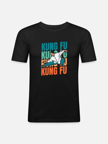 Kung Fu - Men's Slim Fit T-Shirt - black
