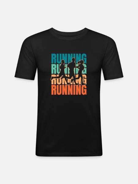 Xc Runner Cross Country Running - Men's Slim Fit T-Shirt - black
