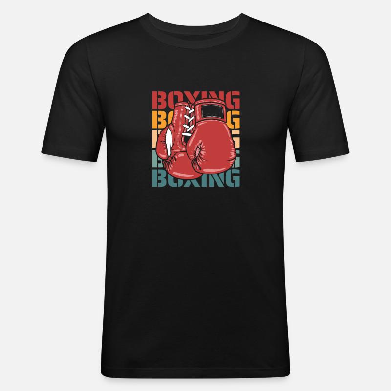 Boxen Boxer - Männer Slim Fit T-Shirt - Schwarz