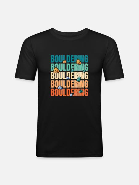 Bouldern Bouldering - Men's Slim Fit T-Shirt - black