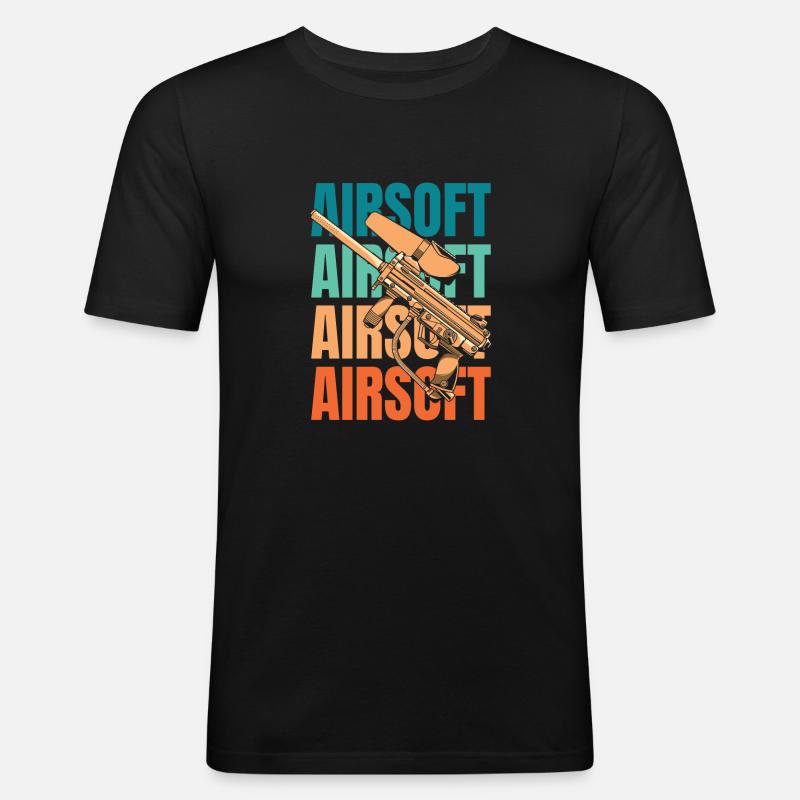 Airsoft - Männer Slim Fit T-Shirt - Schwarz