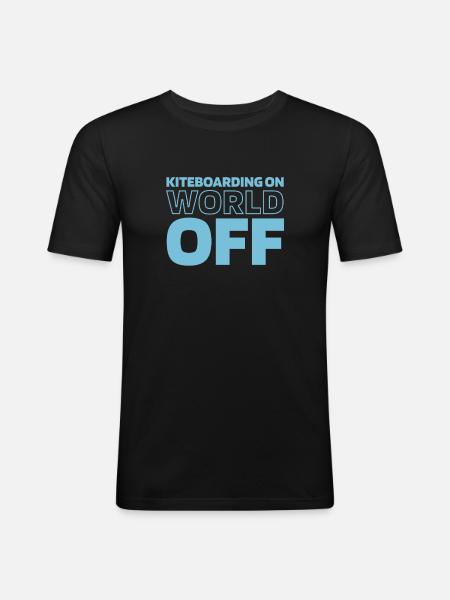 Kitesurfer Kitesurfing Kiting Kitesurfing - Men's Slim Fit T-Shirt - black
