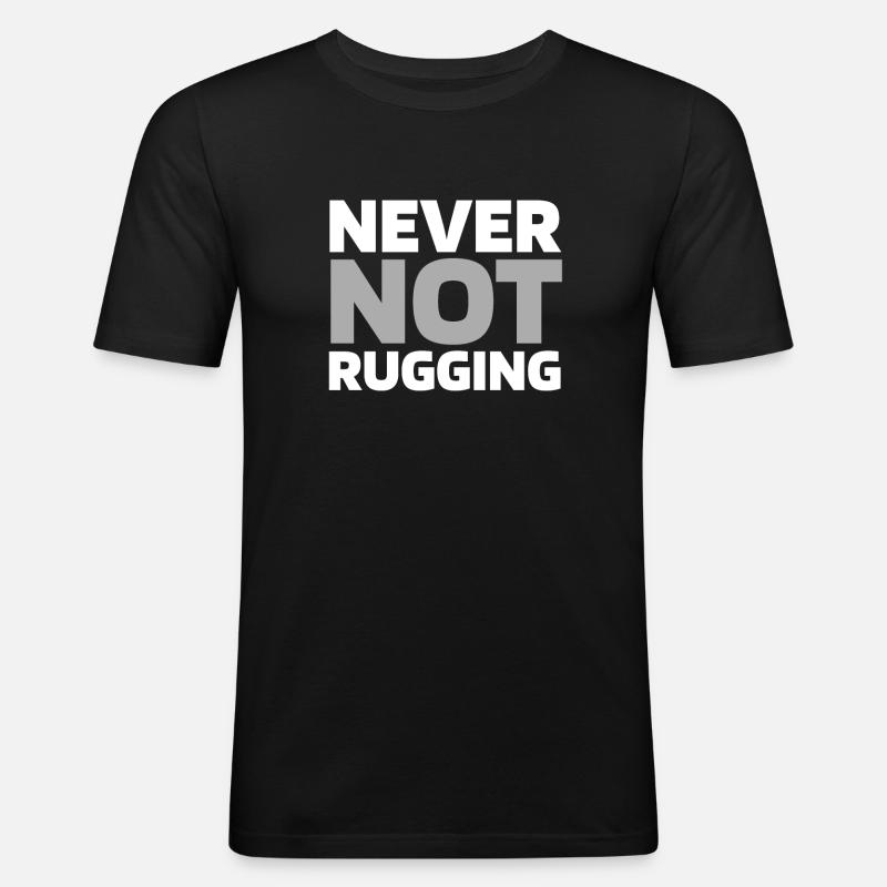 Rugby - Männer Slim Fit T-Shirt - Schwarz