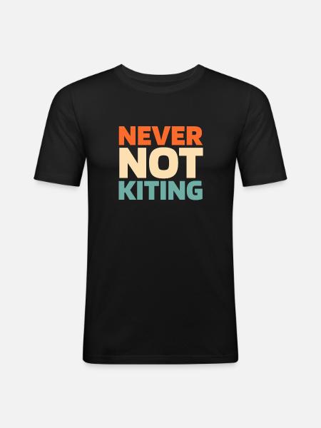 Kitesurfer Kitesurfing Kiting Kitesurfing - Men's Slim Fit T-Shirt - black