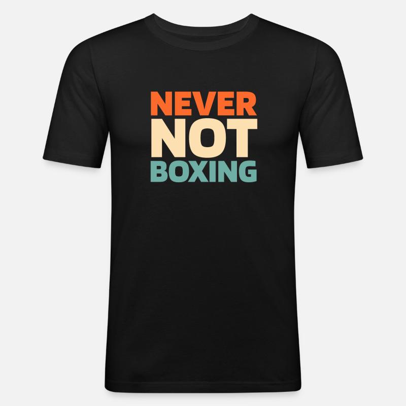 Boxen Boxer - Männer Slim Fit T-Shirt - Schwarz