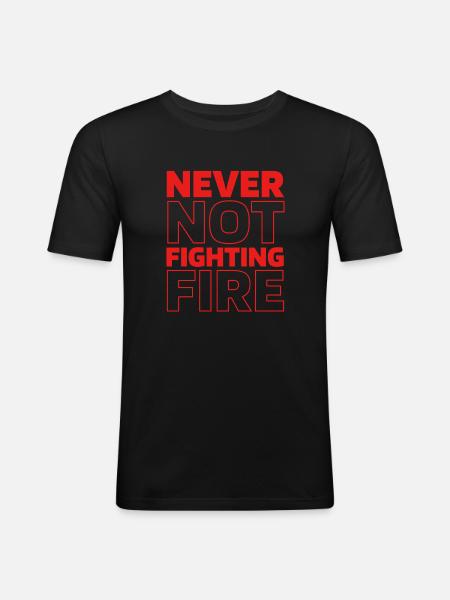 Fireman - Men's Slim Fit T-Shirt - black