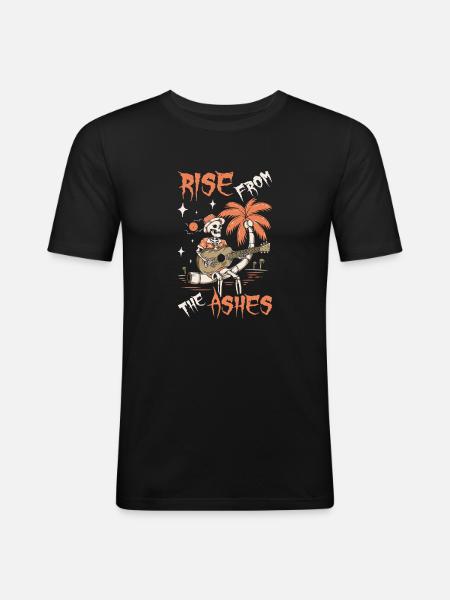 Acoustic Guitar Skeleton - Men's Slim Fit T-Shirt - black