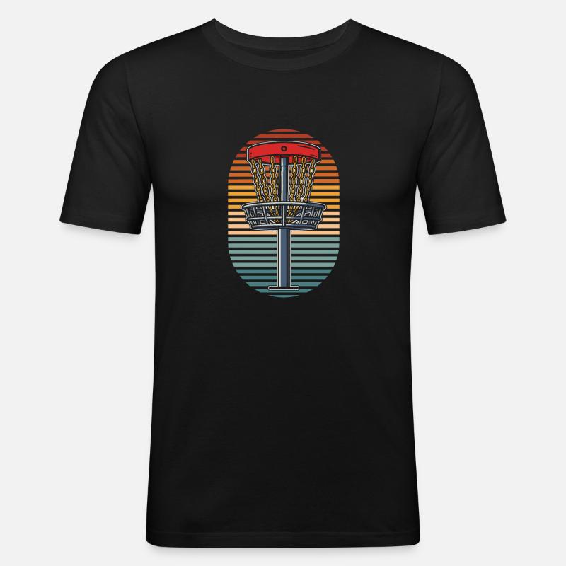 Frisbee Golf Disc Golf - T-shirt près du corps Homme - noir
