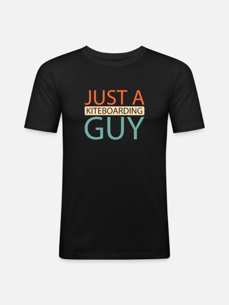 Kitesurfer Kitesurfing Kiting Kitesurfing - Men's Slim Fit T-Shirt - black