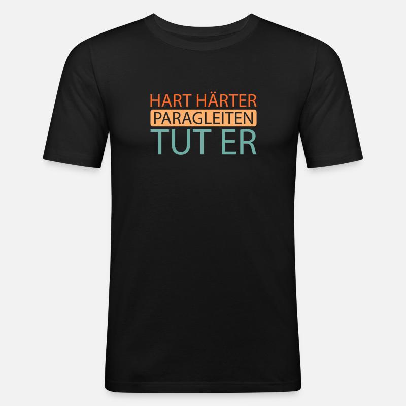 Paragleiter Paragleiten - Männer Slim Fit T-Shirt - Schwarz