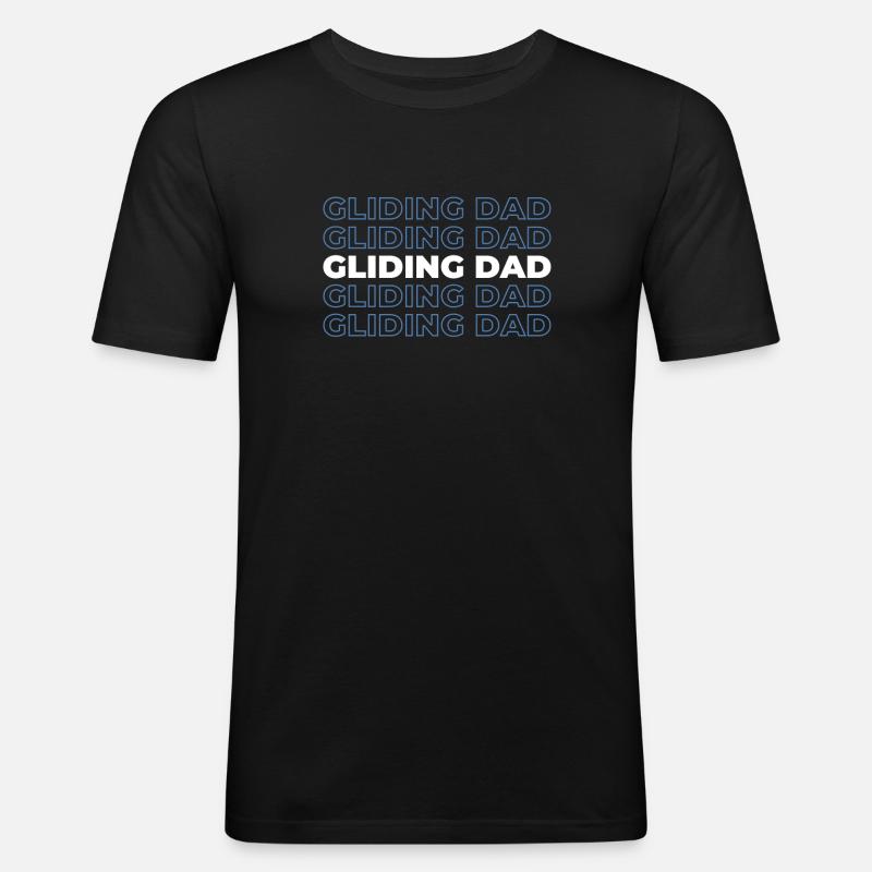 Paramotor Gleitschirmfliegen - Männer Slim Fit T-Shirt - Schwarz