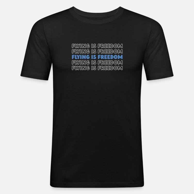 Paramotor paragliding - Men's Slim Fit T-Shirt - black