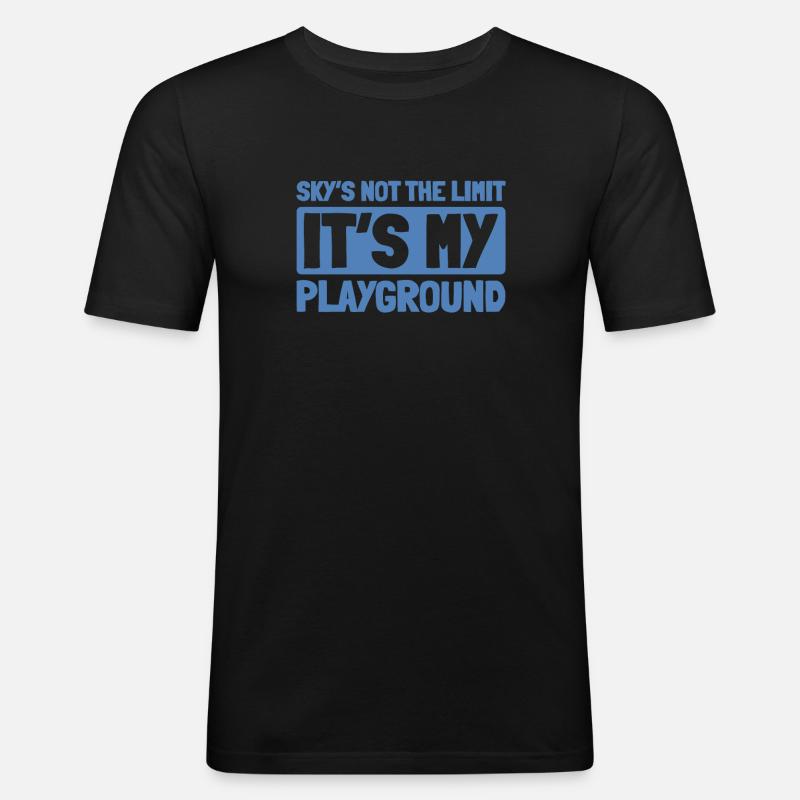 Paramotor Gleitschirmfliegen - Männer Slim Fit T-Shirt - Schwarz