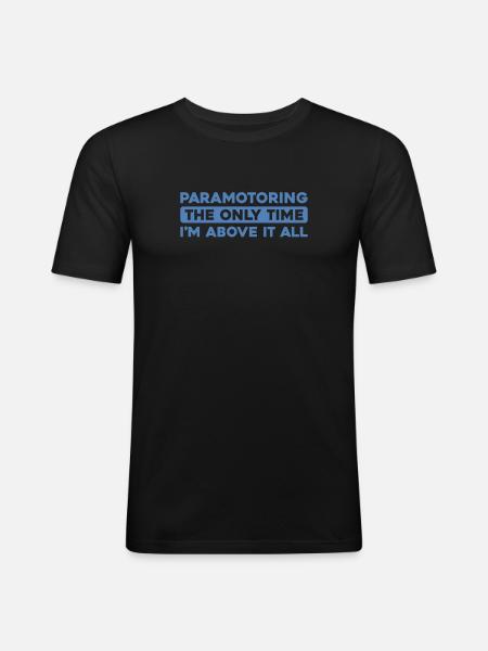 Paramotor paragliding - Men's Slim Fit T-Shirt - black