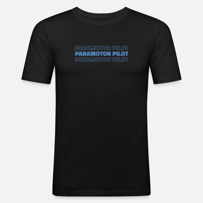 Paramotor paragliding - Men's Slim Fit T-Shirt - black