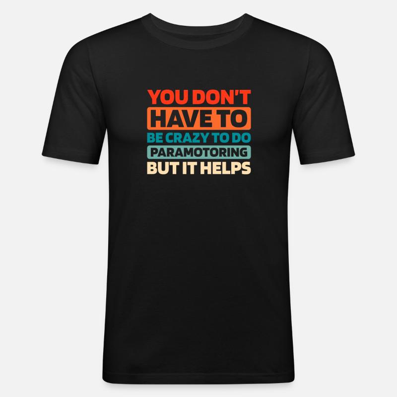 Paramotor paragliding - Men's Slim Fit T-Shirt - black