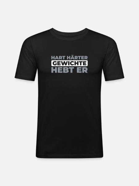 Barbell - Men's Slim Fit T-Shirt - black